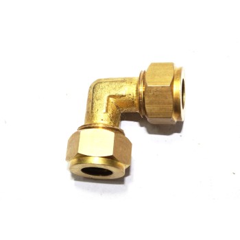 Brass Equal Elbow Olive Couplings Straight Compression Ferrule Fitting 90* Bend.